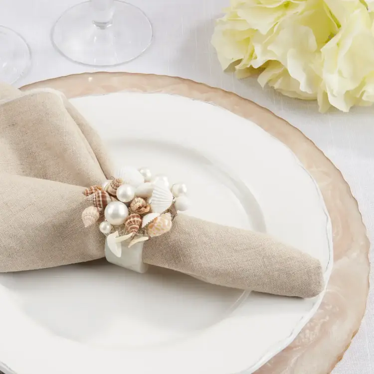 Saro Lifestyle Seashore Splendor Beaded Resin Napkin Ring