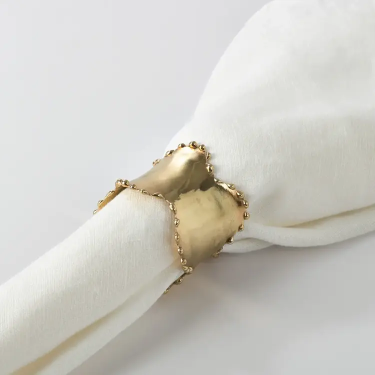 Saro Lifestyle Classic Design Napkin Ring- Gold