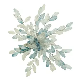 Saro Lifestyle Beaded Napkin Ring- Blue