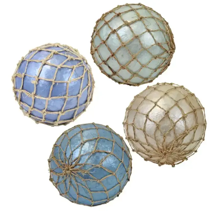 Beachcombers Capiz & Abca Net Shell Decorative Ball (priced per piece)