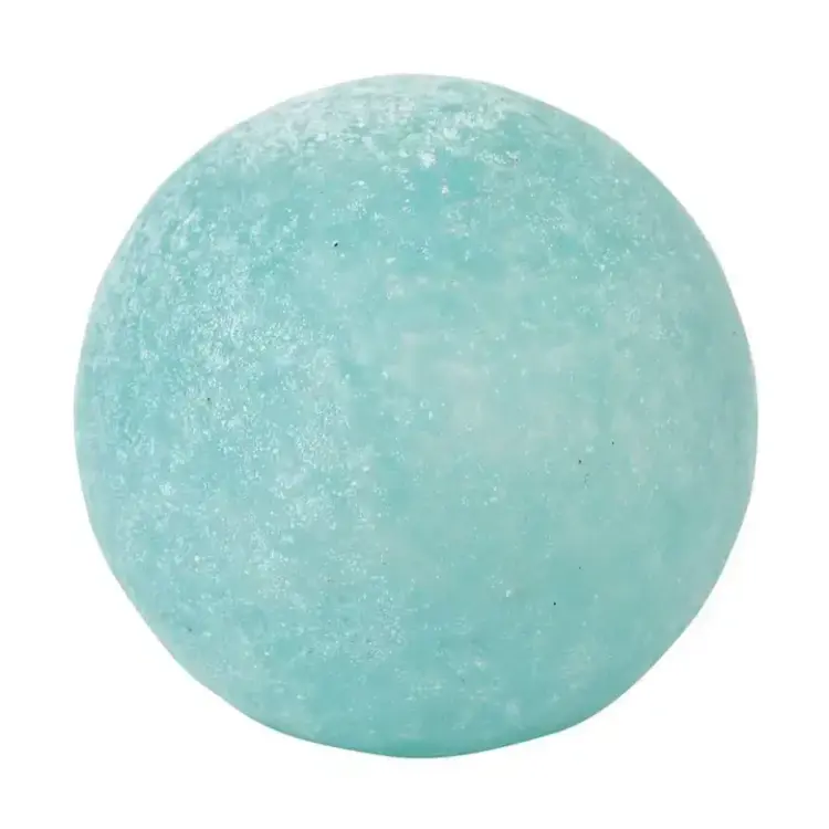 Beachcombers Teal Blue Frosted Glass Decorative Ball