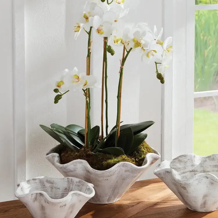 Napa Home & Garden Wakefield Handmade Wiley Pot- White Ash