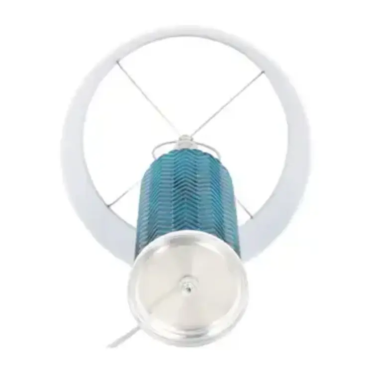 Sagebrook Home Blue Glass/Chevron Table Lamp