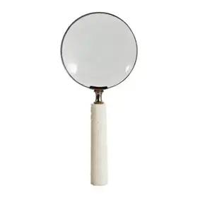 Sagebrook Home Ivory Resin Ridged Handle Magnifying Glass