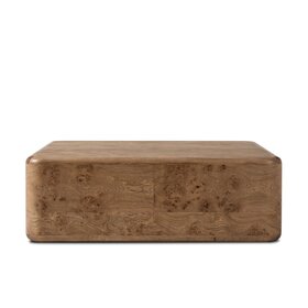 Four Hands Talessi Square Coffee Table- Wheat Medium Burl Oak