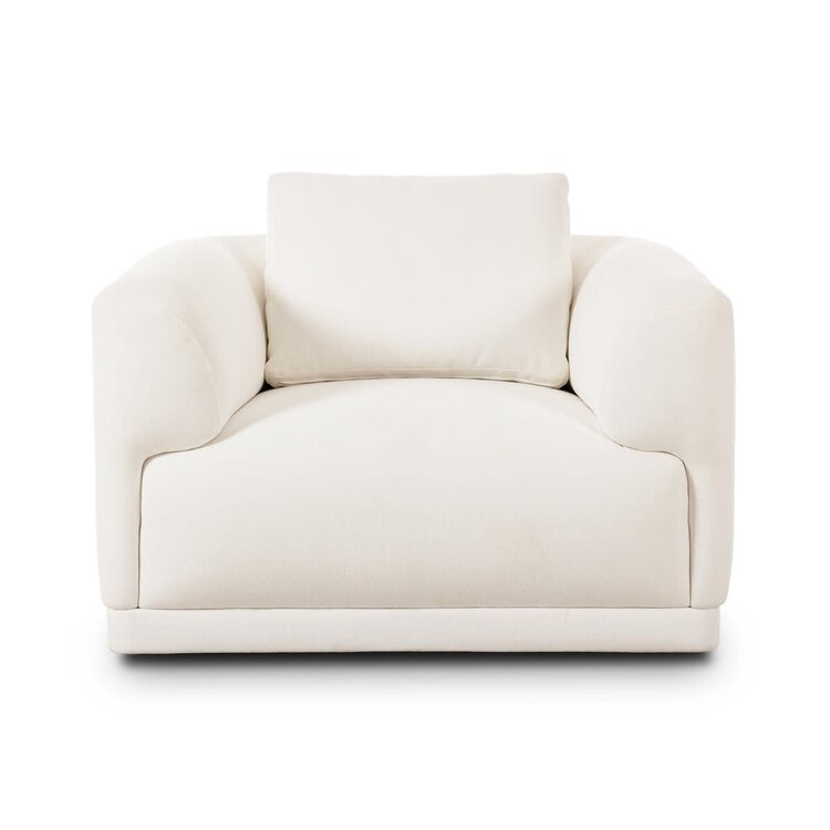 Four Hands Paulette Swivel Chair- Crypton Nomad Marshmallow