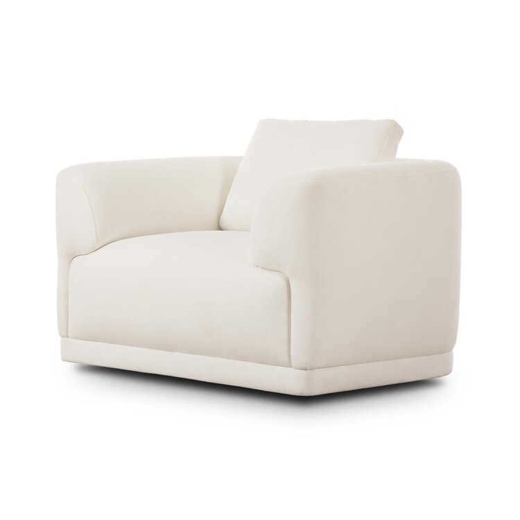 Four Hands Paulette Swivel Chair- Crypton Nomad Marshmallow