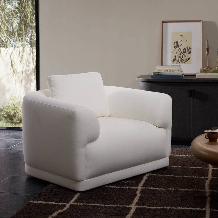 Four Hands Paulette Swivel Chair- Crypton Nomad Marshmallow
