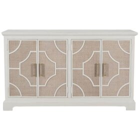 Lillian 4 Door Sideboard w/ Woven Rattan Doors