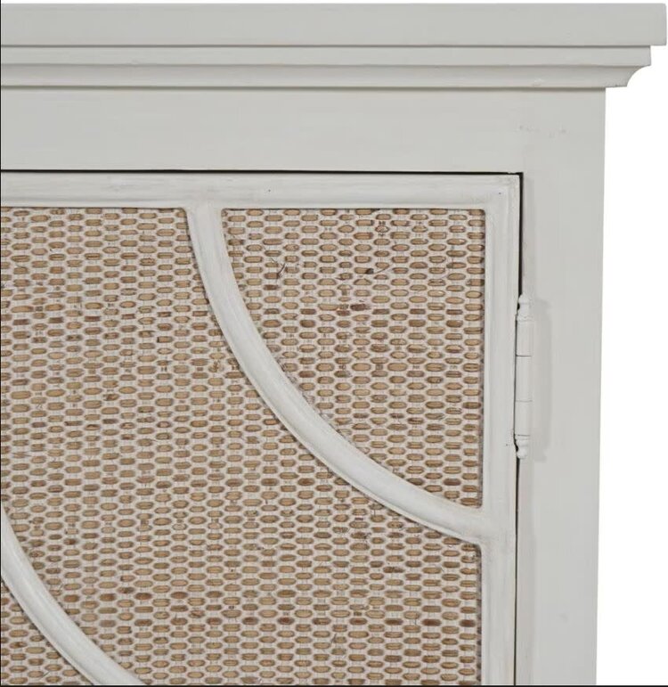 Lillian 4 Door Sideboard w/ Woven Rattan Doors