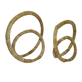 Rattan Wrapped Infinity Sculpture,