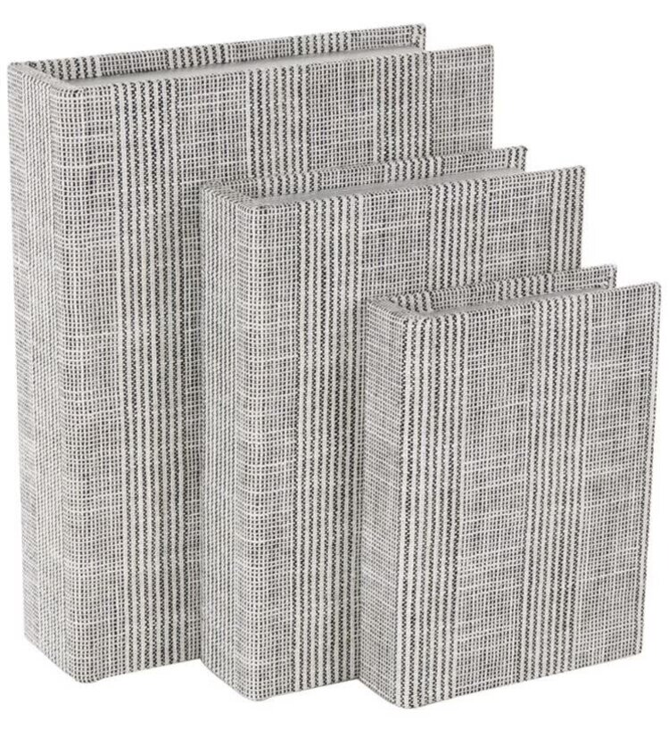 Atelier Home Patterned Linen Decorative Storage Book Box-