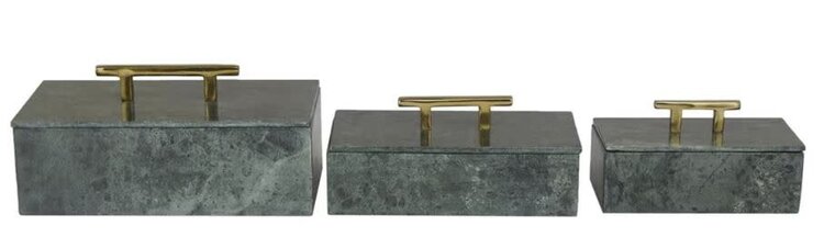 Atelier Home Green Marble Decorative Box-