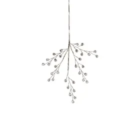 Beaded Glass Berry Pick- Clear and Gold