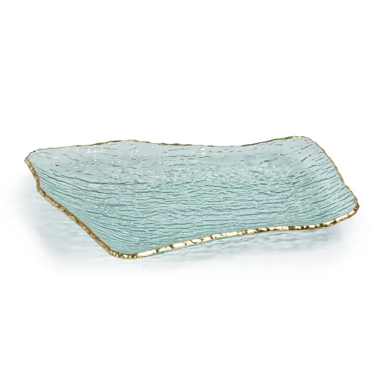 Textured Rectangular Organic Shape Plate- Large