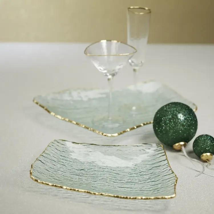 Textured Rectangular Organic Shape Plate- Large