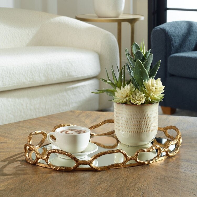 Cable Chain Tray- Gold