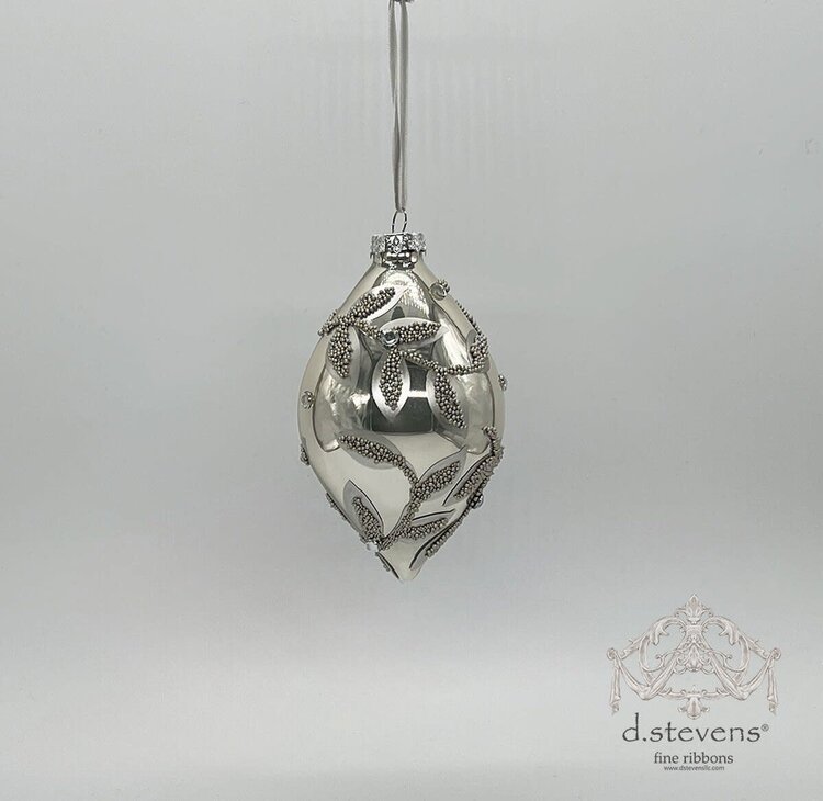Glass Beaded Leaves Ornament