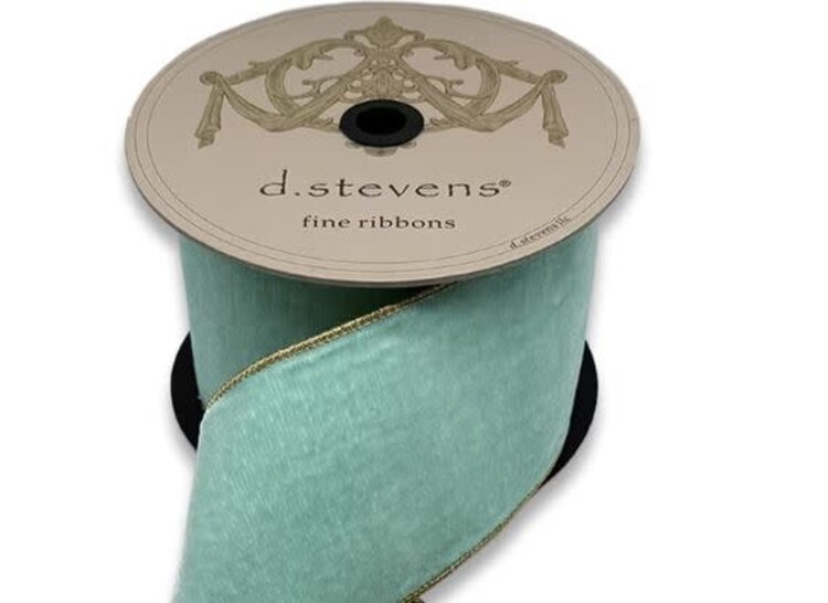 VP Lush Velvet Ribbon, Gold & Ocean Water