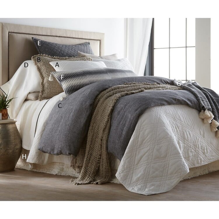 Trawick Linen Coverlet, Natural Queen