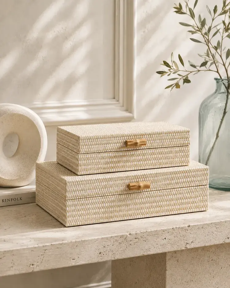 Calico Decorative Storage Box-