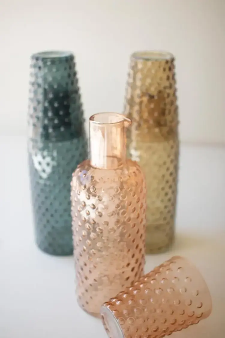 Bubble Glass Carafes w/ Tumbler (priced per piece)
