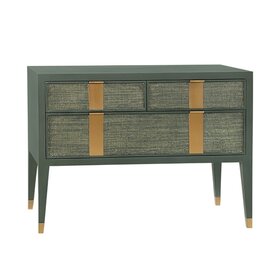 Beyond Borders Francis Bedside Chest - Deep Olive