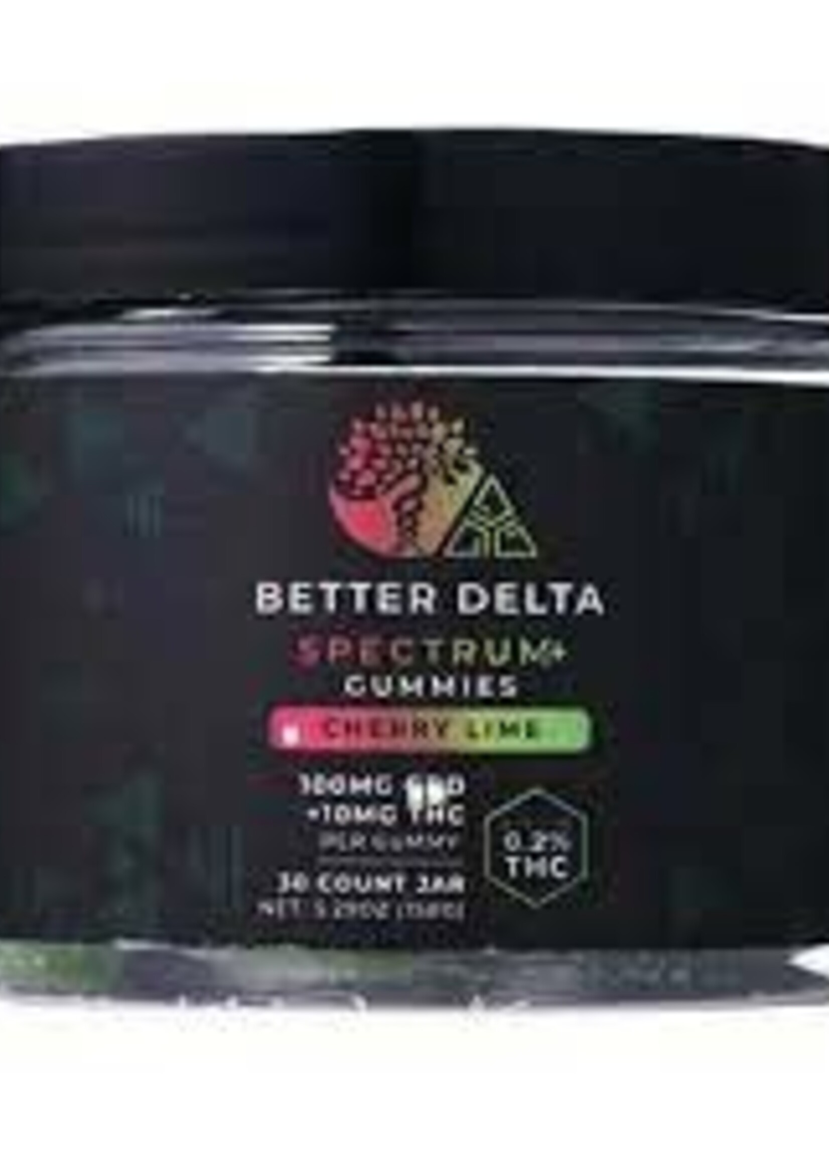 Better Delta Better Delta Spectrum 100mg CBD + 10MG THC Gummy Cherry Lime