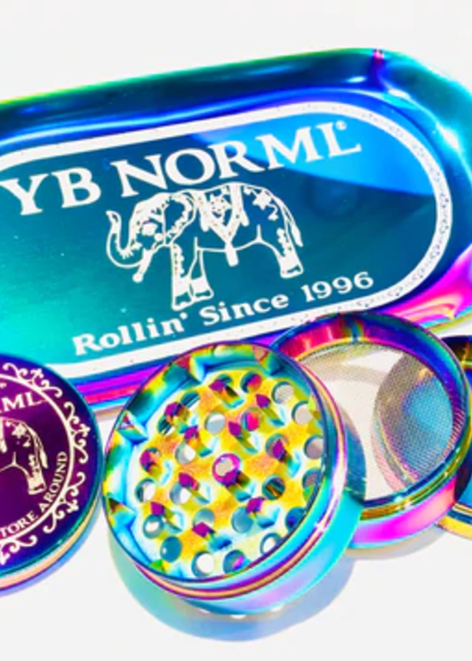 YB Norml YB Norml Oval Metal Rose Gold Rolling Tray Small