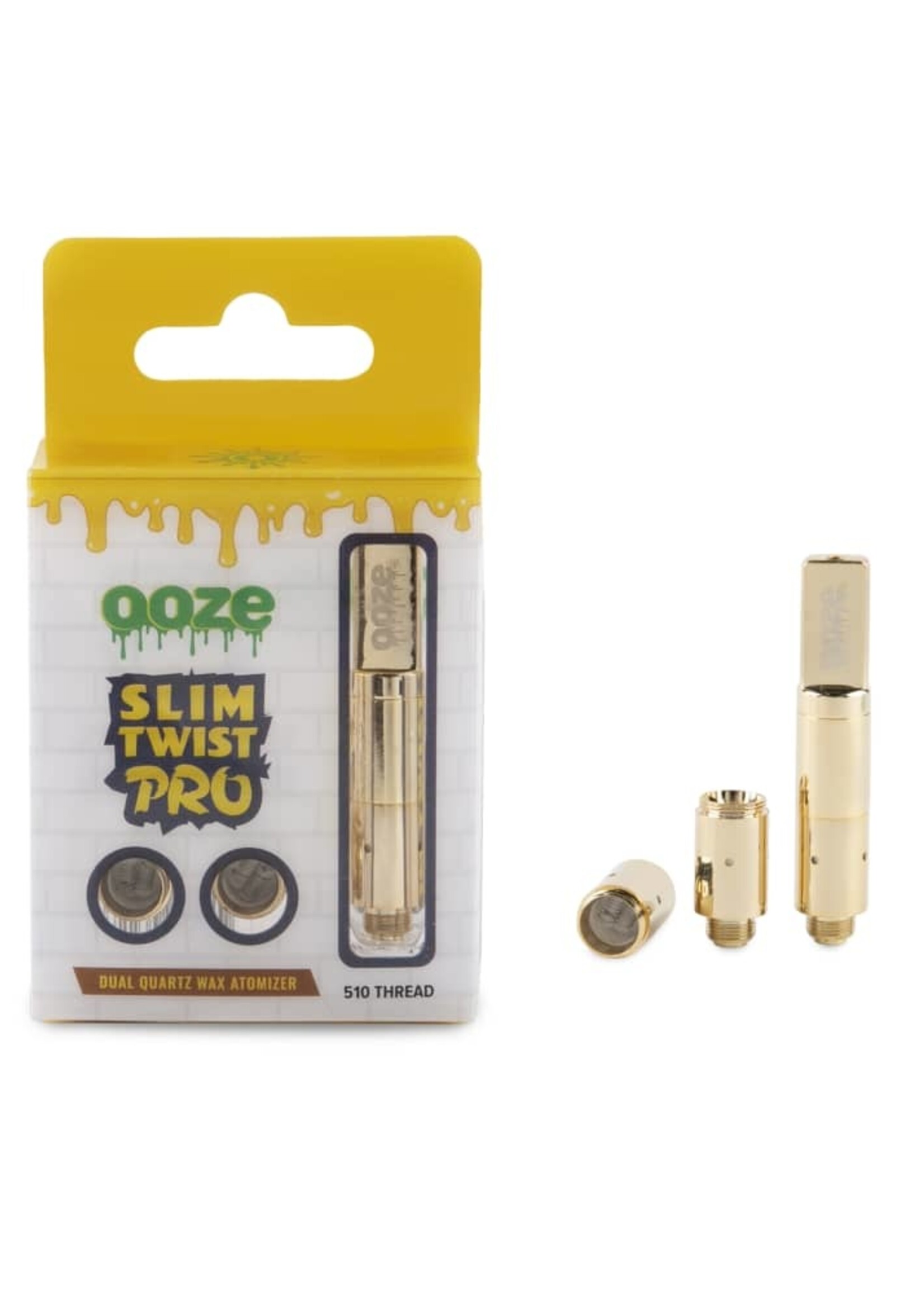 Ooze Ooze Slim Twist Pro Dual Quartz Atomizer Gold