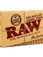 Raw Raw Natural Pre Rolled Cone Tips Perfecto 21pk