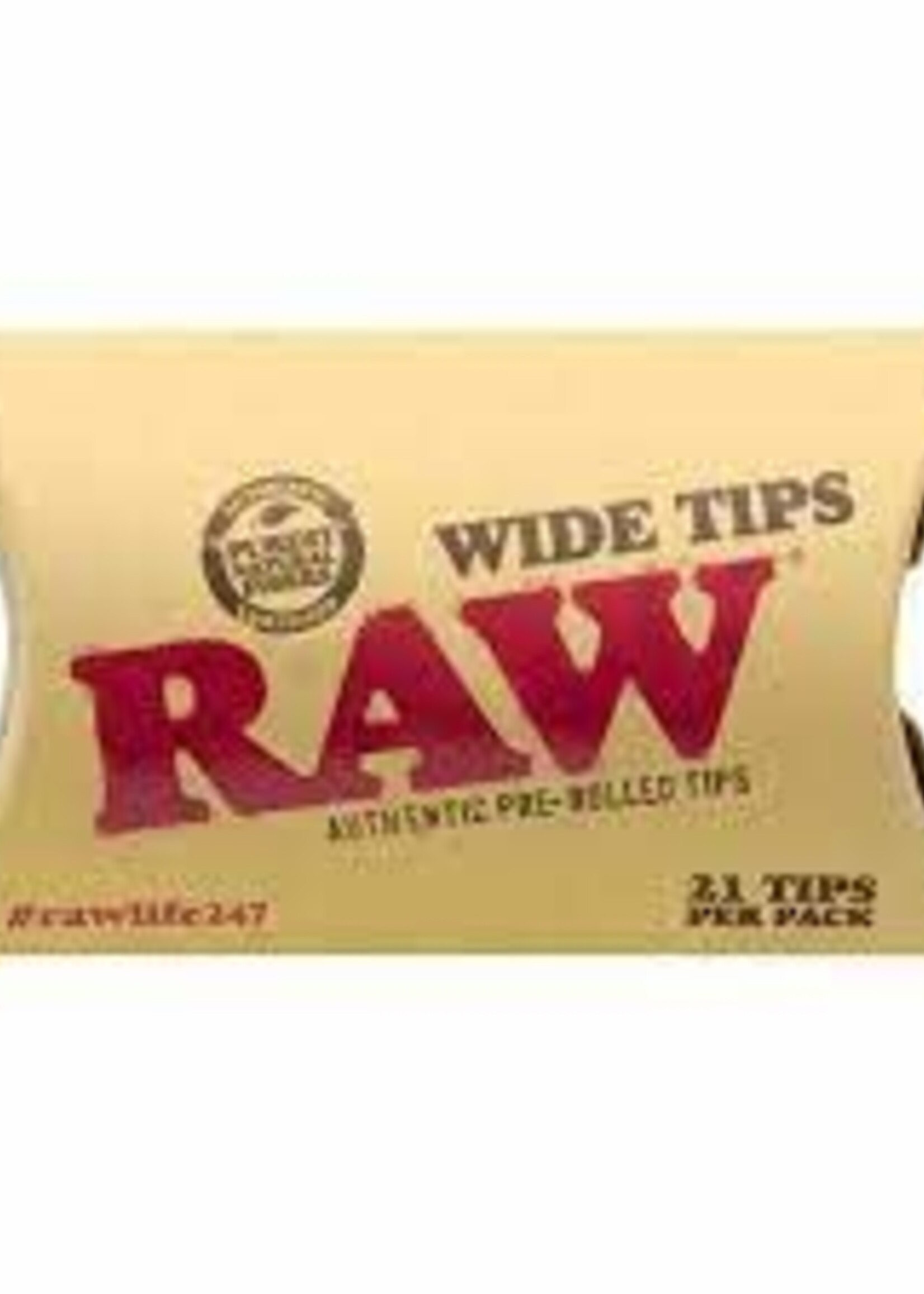 Raw Raw Authentic Wide Pre Rolled Tips 21pk
