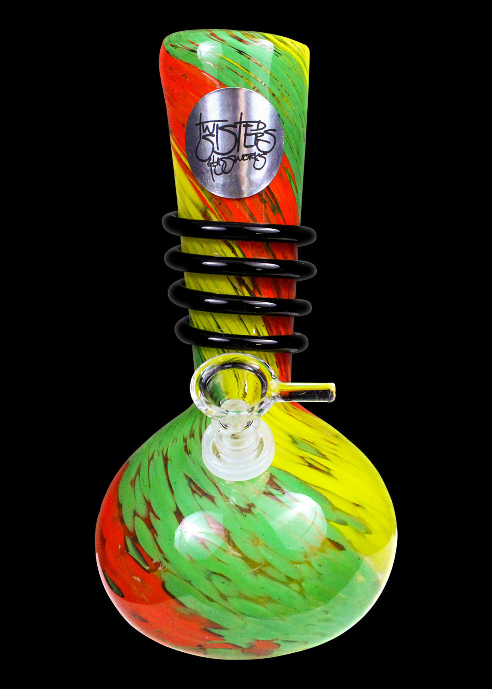 Twisted Sister Glassworks Twisted Sister ST14   8” Vase W/  Wrap
