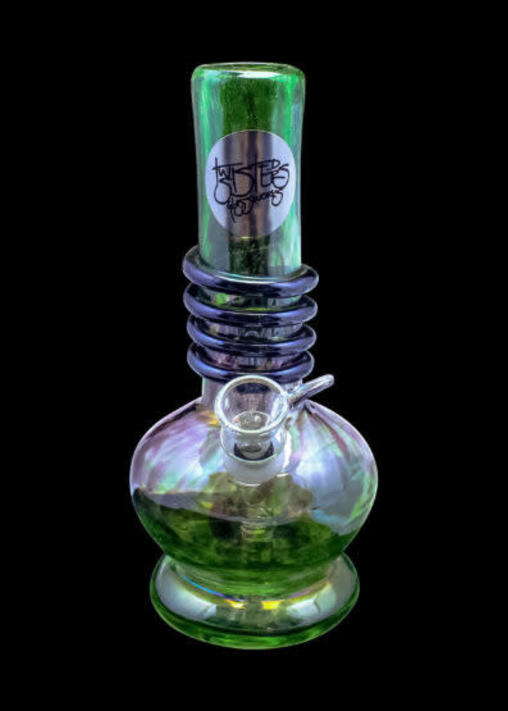 Twisted Sister Glassworks Twisted Sister ST1 8" Vase W/Wap