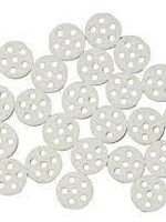 White Ceramic Pipe Screen W/Six Holes