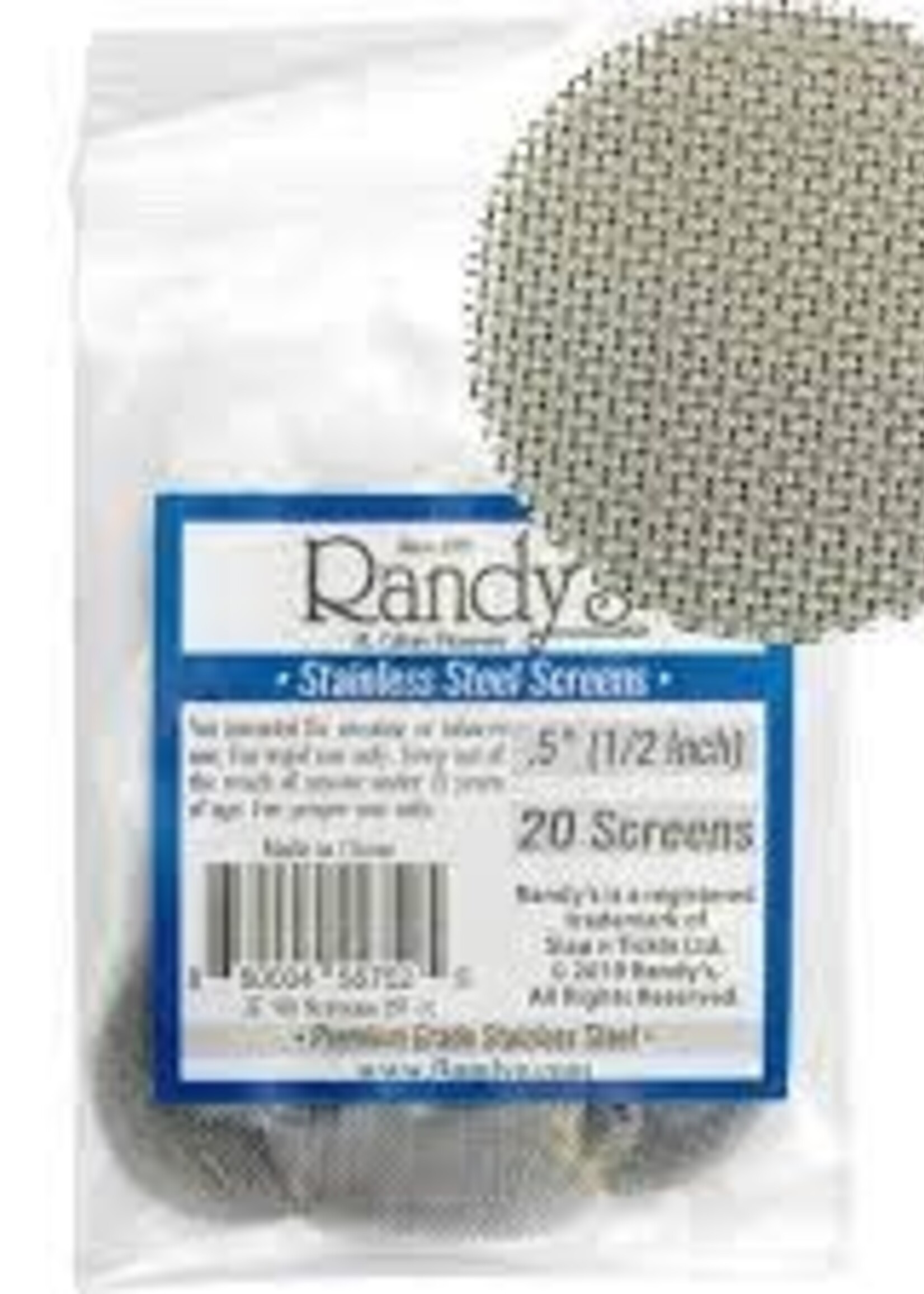 Randy's Randy's .5 (1/2”) 20ct Steel Screens