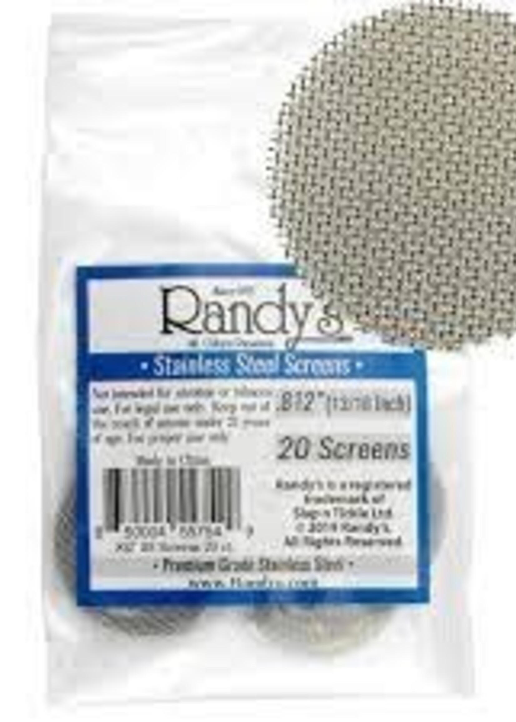 Randy's Randy's .812 (13/16”) 20ct Steel Screens