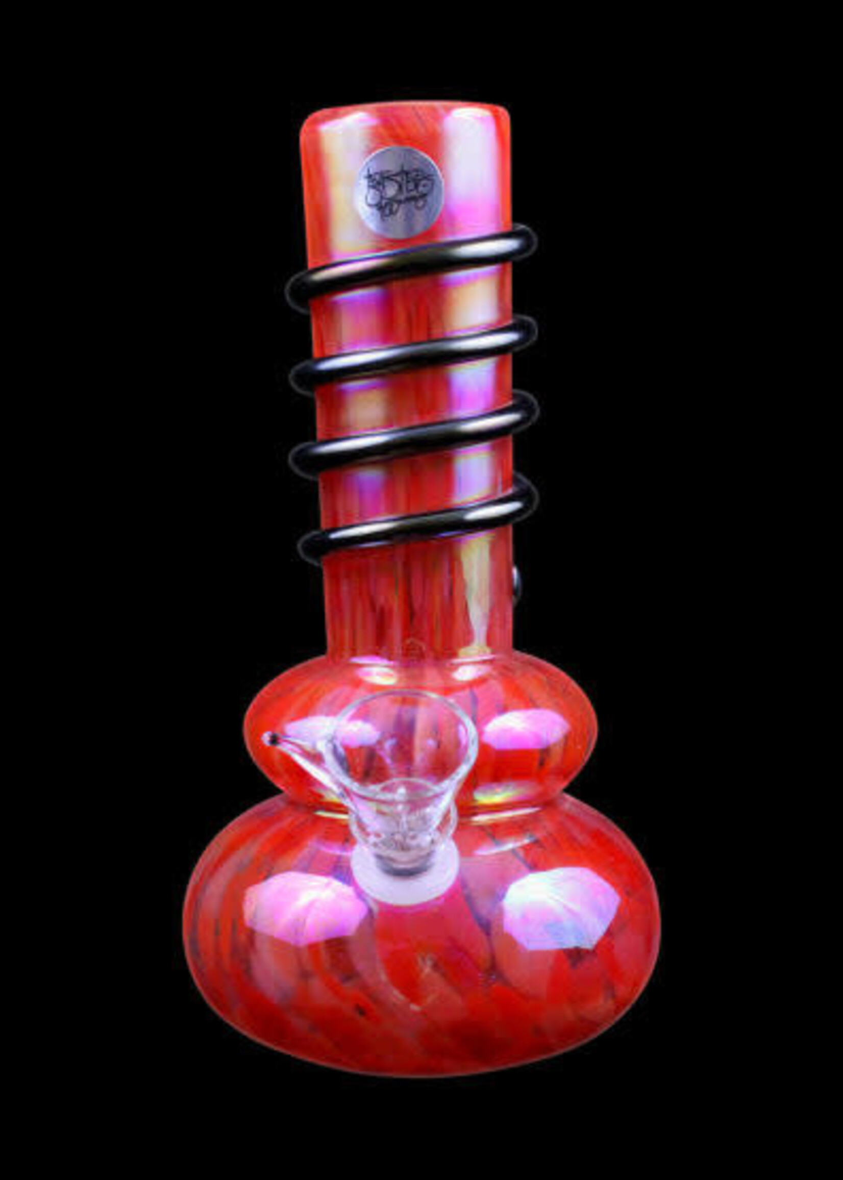 Twisted Sister Glassworks Twisted Sister ST5 8" Double Bubble Vase w/ Wrap