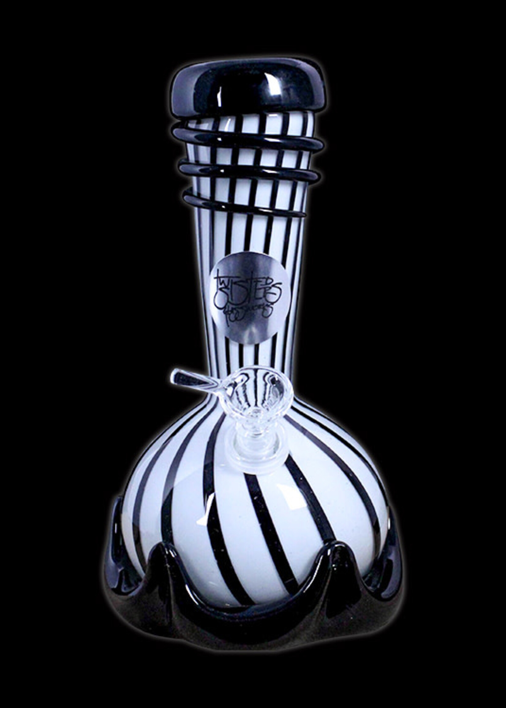 Twisted Sister Glassworks Twisted Sister MT5 10" Heavy Vase w/ Lily pad