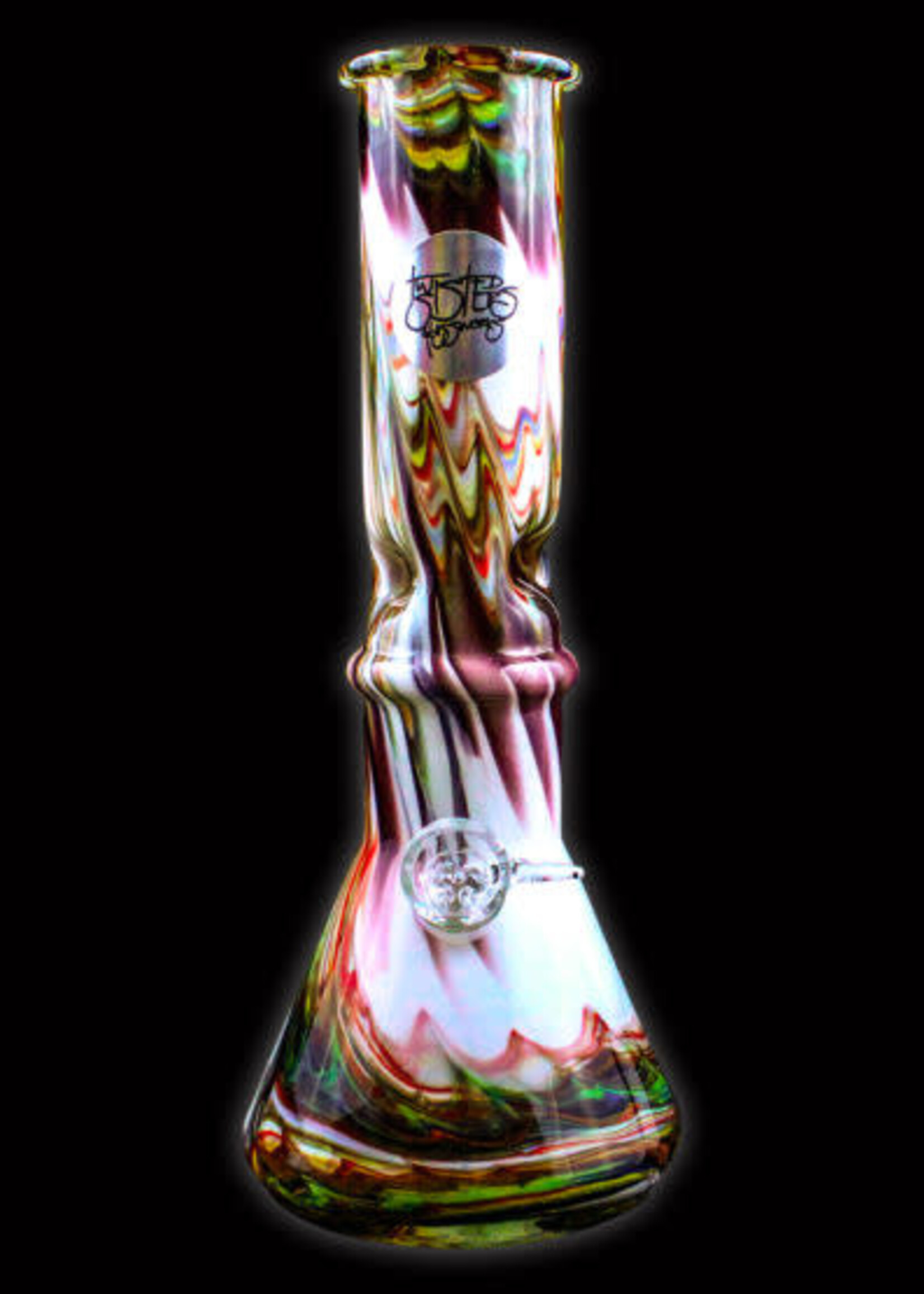 Twisted Sister Glassworks Twisted Sister IP12 12" Vase W/ Ice Pokes