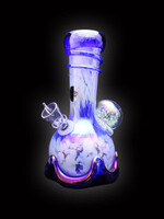 Twisted Sister Glassworks Twisted Sister RB9 8" Vase w/ wrap & glow ball