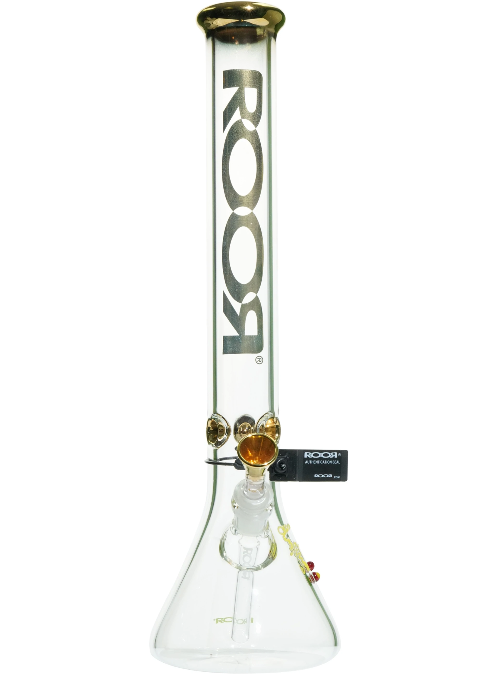 Roor Tech Roor Tech Beaker Gold Plated 18" Gold Female 18mm