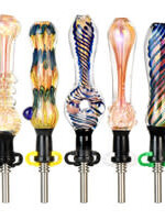 High End Fumed Dab Straw 5"-6" 10mm Asst