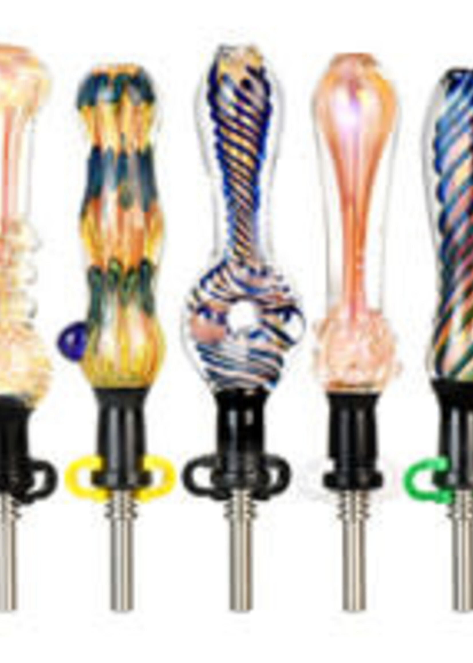 High End Fumed Dab Straw 5"-6" 10mm Asst