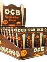 OCB OCB Virgin Unbleached Cones 3pk King Size