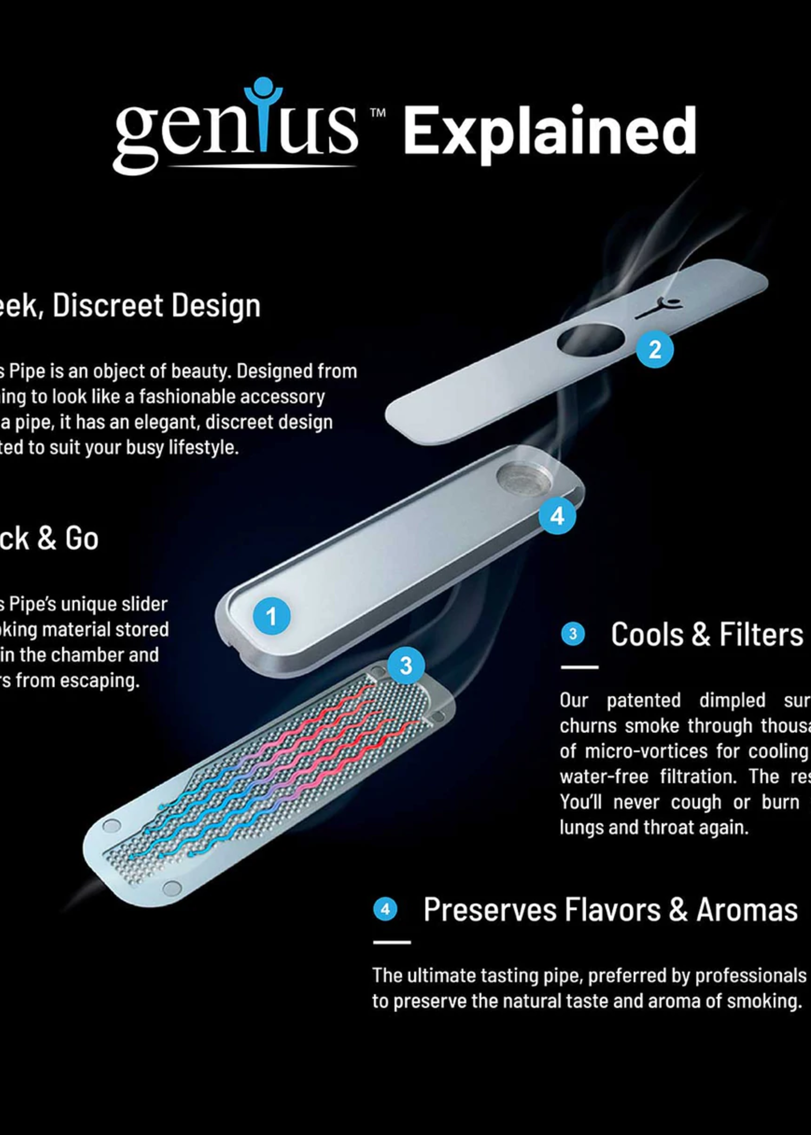 Genius Genius Pipe Ocean Harvest Silver