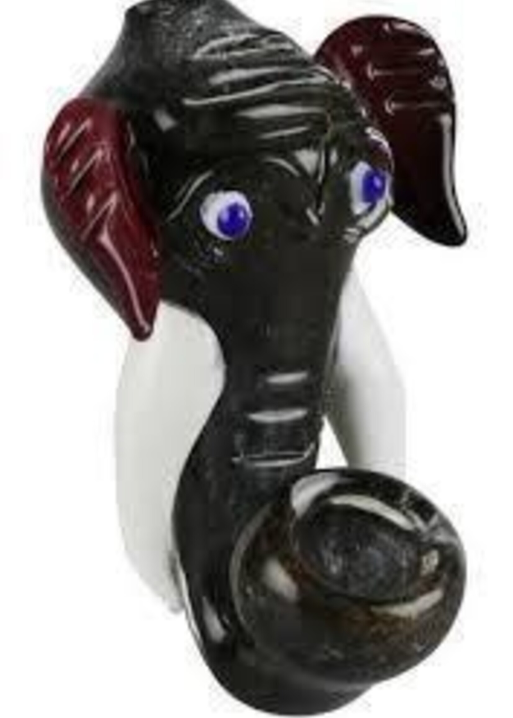 Elephant Head Fritted Hand Pipe