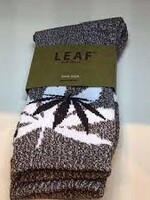 Leaf Republic Leaf Republic Brown Speckle/White Socks