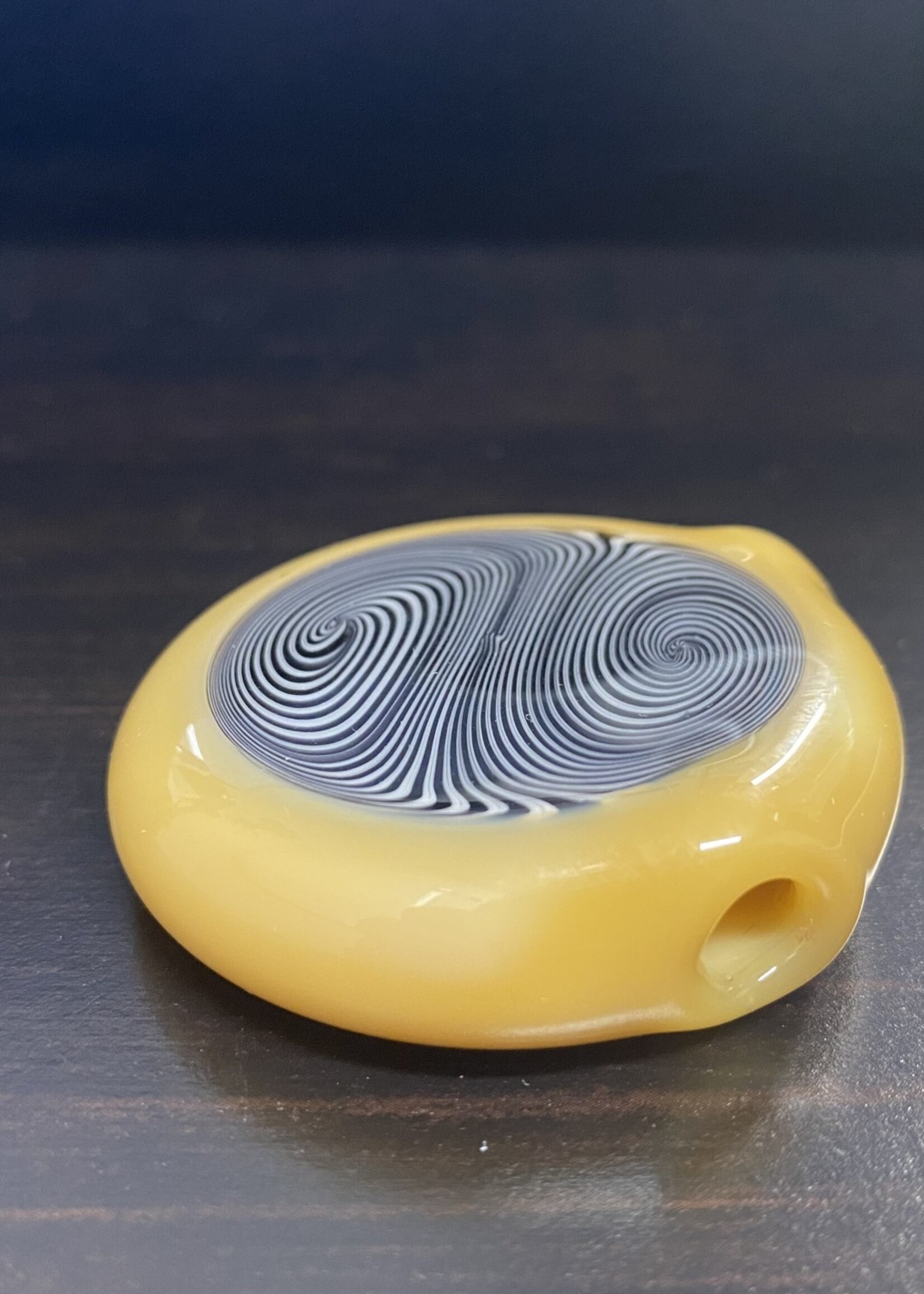 Kevin Beecher Kevin Beecher Creme Black & White Tall Bubbler (W/Pendy)