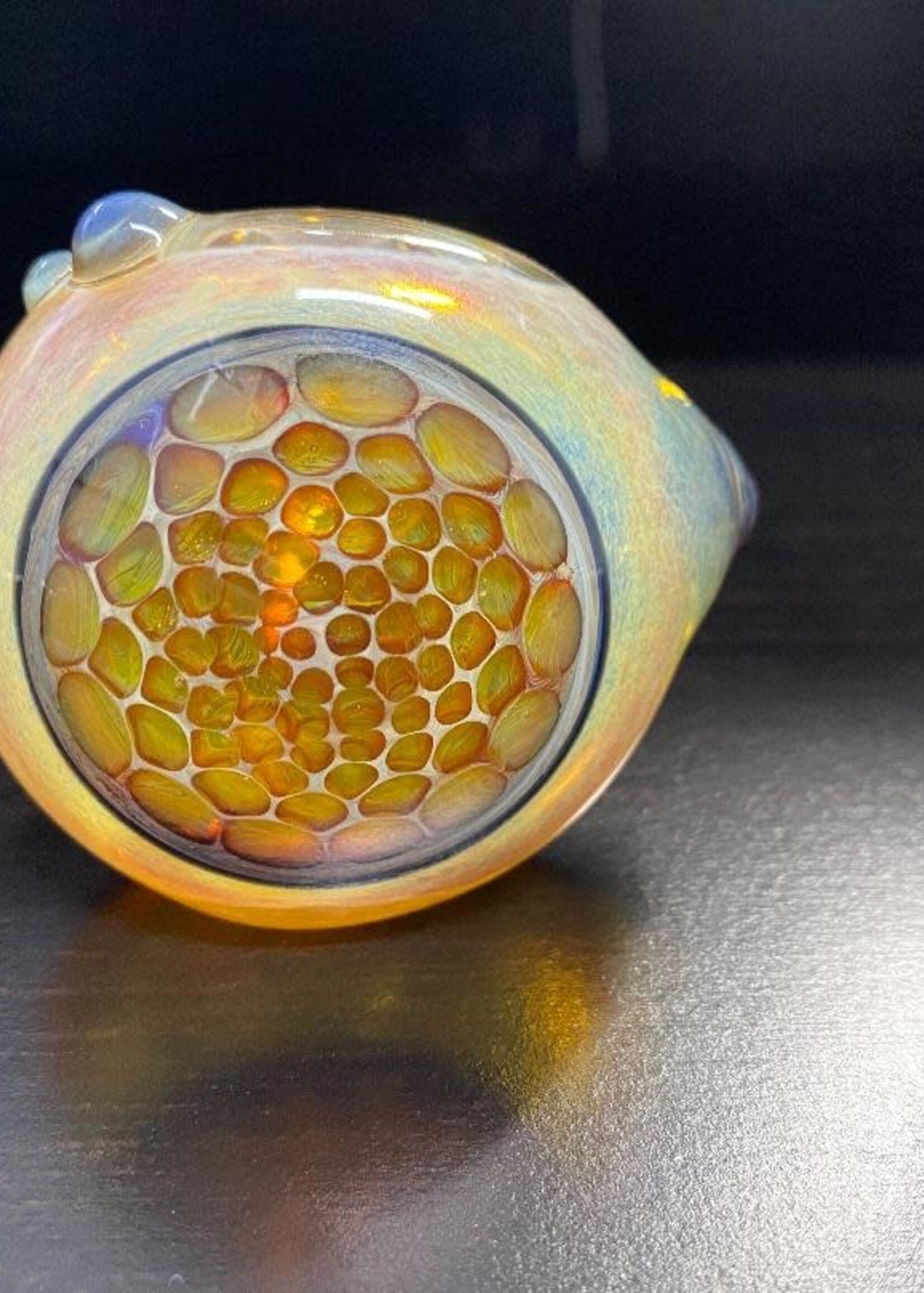 Keebler Glass Keebler Glass Honeycomb Hand Pipe Asst Colors